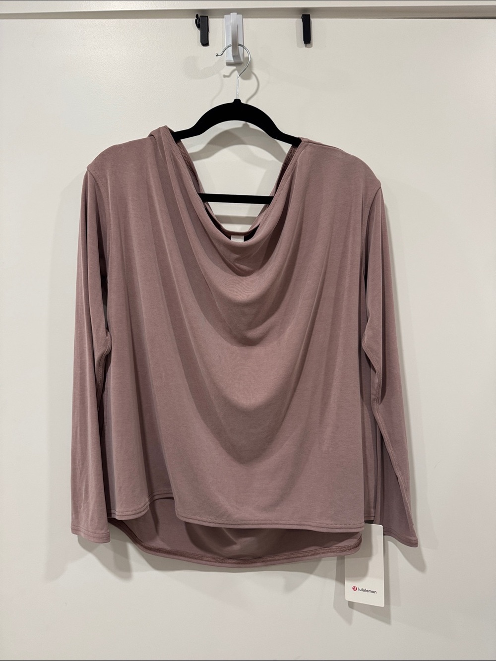 lululemon athletica Draped Back Long-Sleeve Top in Dusty Mauve